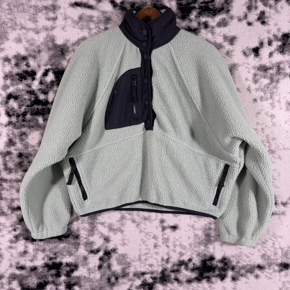 Free People Movement Hit The‎ Slopes Pullover Womens Size Extra Small Mint Green